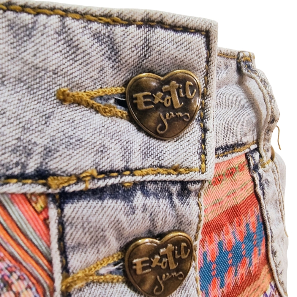 Desigual Wearable Art Multicolor Patchwork Denim Creative Artistic Maxi Skirt - Picture 8 of 16